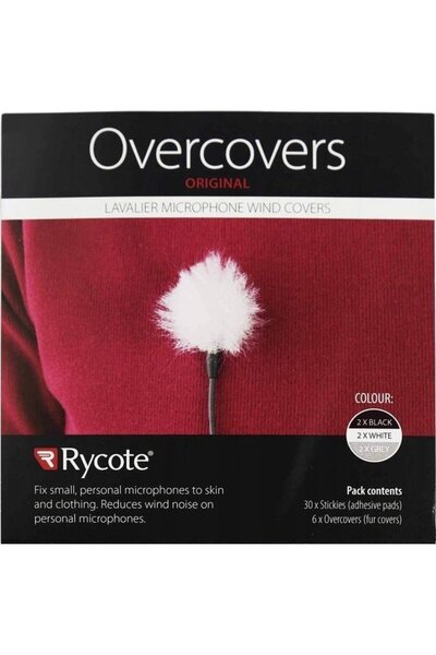 Rycote Overcovers, Culori asortate - 6 blană/30 adezivi