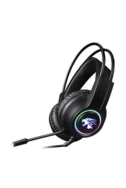 Varr Căști de gaming RGB, circumaurale, USB, microfon 2x3.5mm, VH8030, negru ...