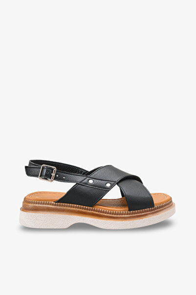 İNNABUTİKK Γυναικεία σανδάλια Regina από γνήσιο δέρμα - Μαύρα