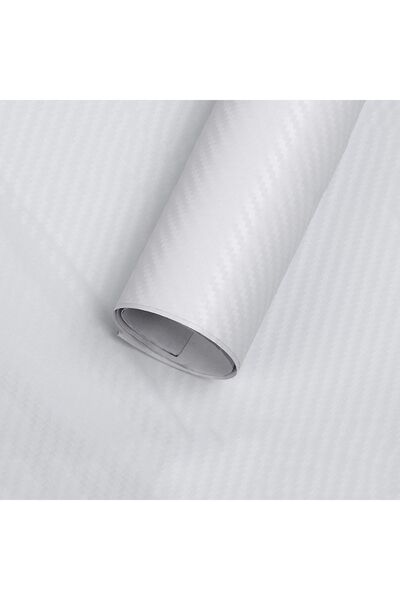 Avex Folie auto 3D carbon – Albă (3m x 1.27m)