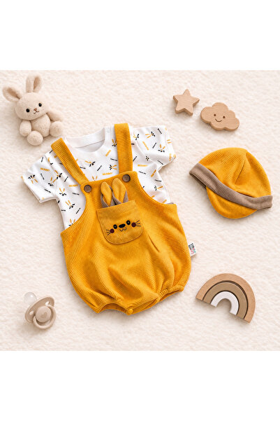 Happy Baby Butik Çojuxs 100% Cotton Unisex Rabbit Embroidery Detailed T-Shirt...