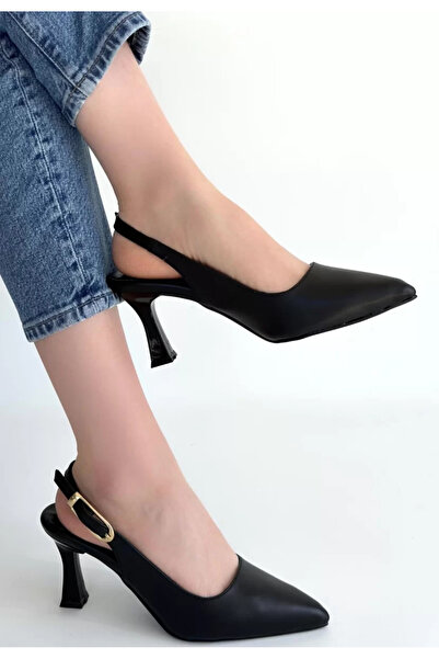 Kanonik Education Χίες Μαύρο Δέρμα Παπούτσι με τακούνι