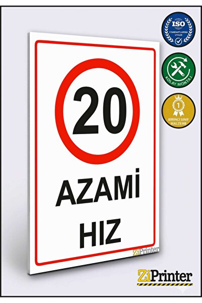 ZiPrinter 20 Azami Speed Isg Warning Sign Dekota 15X20 cm