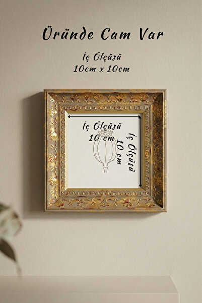 Asya Çerçeve Decorative Luxury Antique Square 10X10 Glass Plastic Photo Frame