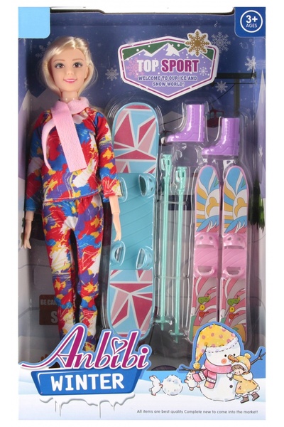 Mega Creative Păpușă AKC SKIS, 29 cm, 20x33x6 cm, MC WB, 36/72