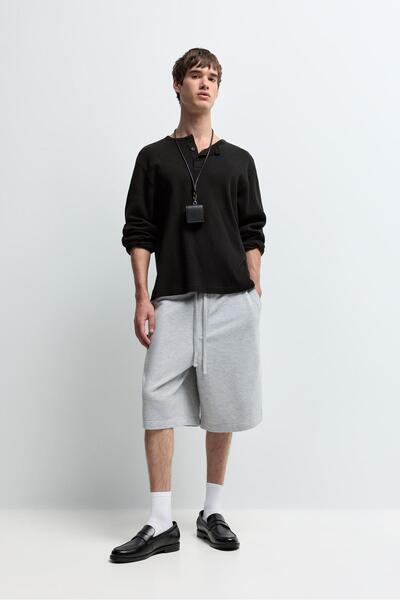 LEFTIES Baggy eşofman bermuda şort