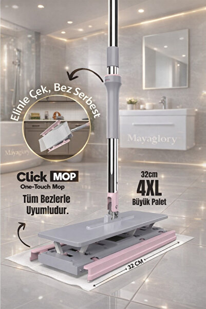 Mayaglory Click Mop Tüm Bezlere Uyumlu Kendinden Sıkıştırmalı Mop 4X Bezlere ...
