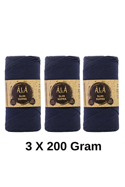 aladepo 3 Adet Slim Supra İp 200 Gram Mumlu İp 3x200 Gram (Toplam 600 Gram)