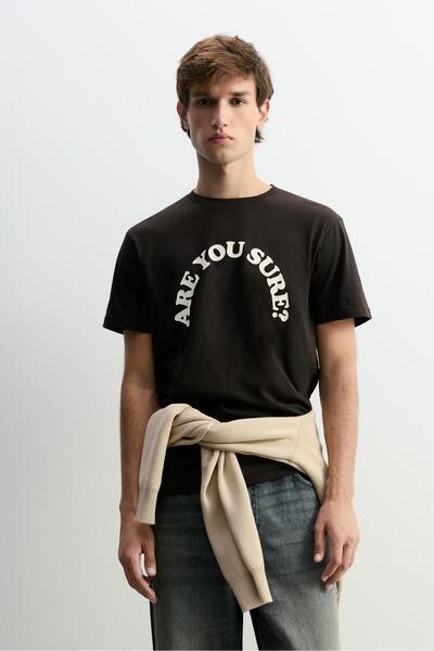 LEFTIES Baskılı t-shirt