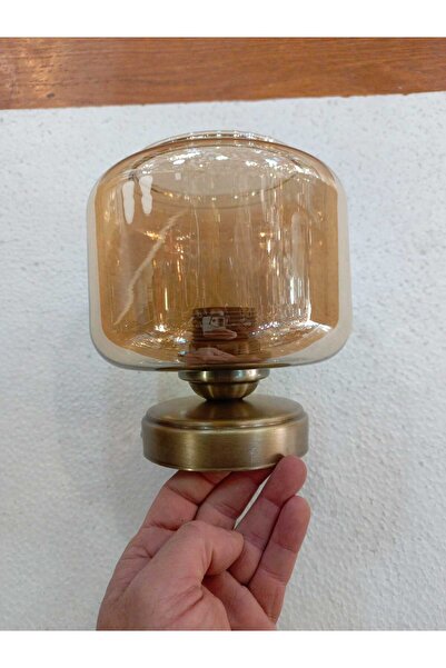 ADA AVİZE Bal Vazo Cam Tekli Avize E27 (ÇAP 16 CM,BOYU 18 CM)