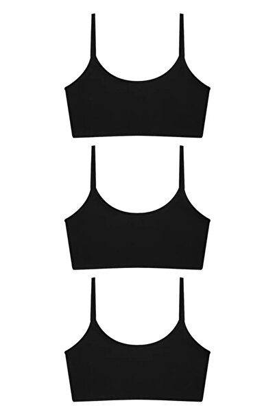 X MODAL Young Girls' Non-Padded Half Tank Tops, Cotton Pack Training Bras, 3-...