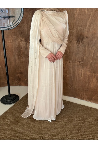 hacer ayaydın Λιτό βραδινό φόρεμα - Κρέμα - Maxi