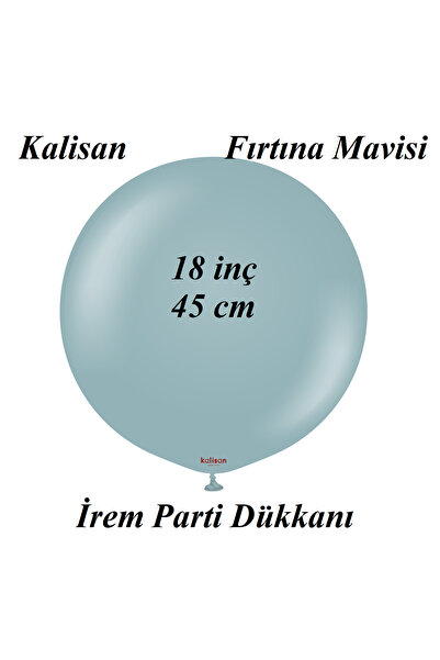 İrem Parti Dükkanı بالونات كاليسان ريترو ستورم بلو لاتكس 2 قطعة 18 بوصة 45 سم