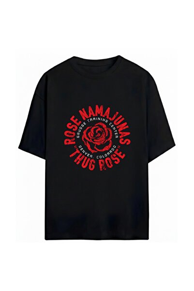 SVART WEAR Thug Rose Namajunas unisex majica prevelikog kroja od 100% pamuka