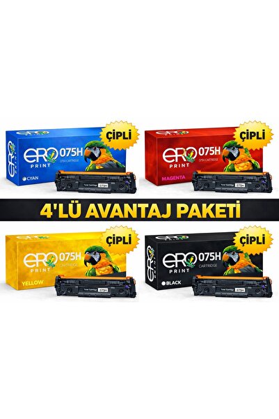 CRG-075H | Canon i-SENSYS MF-667Cdw Muadil Toner - 4 Renk Set Çipli