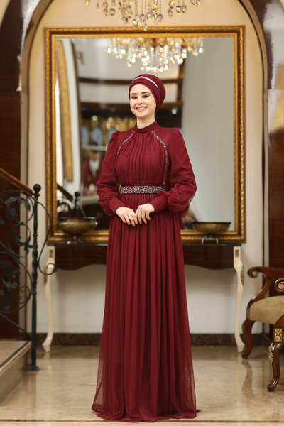MİHRUZADE Yeni Sezon Model Büyük Beden Tesettür Abiye - Model Efsane Abiye