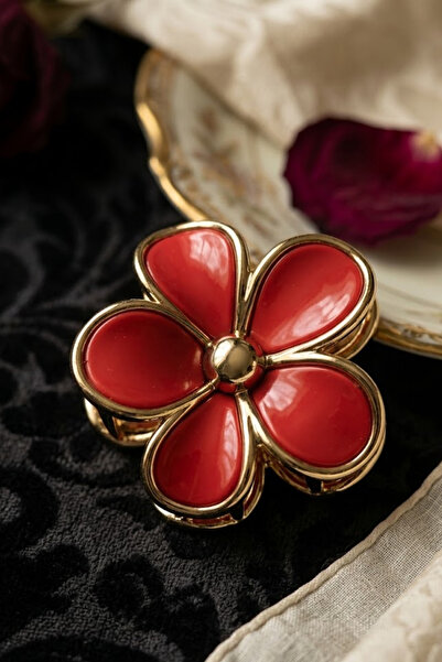 monalisatoka Lüks Seri 9 cm Daisy Papatya Mandal Toka - Gold Varaklı Tasarım