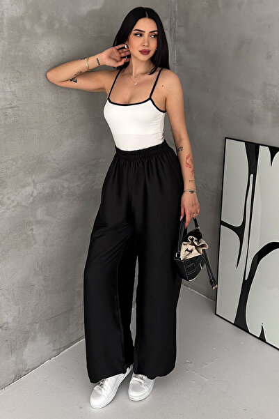Noa&Noa Γυναικείο Παντελόνι Σαλβάρ – Ψηλόμεσο Φαρδύ Παντελόνι με Ελαστική Μέση