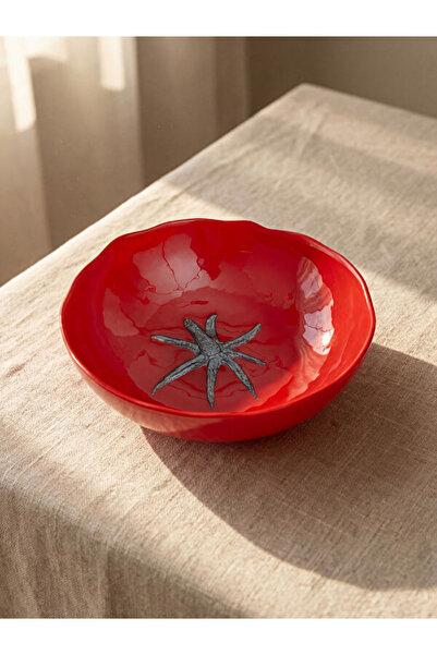 LC Waikiki Rmz Gi̇yi̇m Farkiyla Tomato Printed Porcelain Bowl