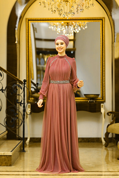 MİHRUZADE Yeni Sezon Model Büyük Beden Tesettür Abiye - Model Efsane Abiye