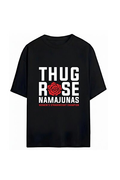SVART WEAR Thug Rose Namajunas unisex majica prevelikog kroja od 100% pamuka