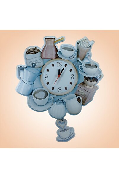 Grafiza Coffee Time Wall Clock with Pendulum