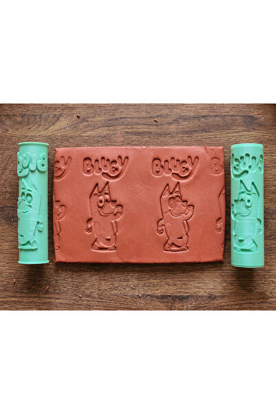 Atölye Dekupaj Model 081 - Bluey Deseni Deboss & Emboss İkili Set - Polimer K...