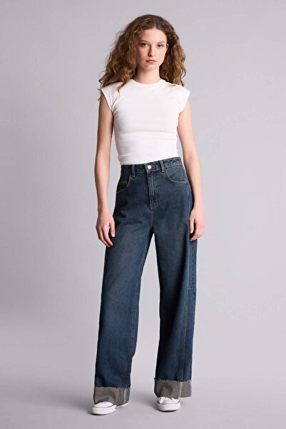 DeFacto Τζιν - Μπλε - Βαρέλι