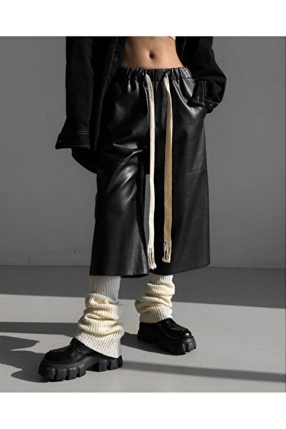 ALUXERA Studio Store Κοντό δερμάτινο παντελόνι