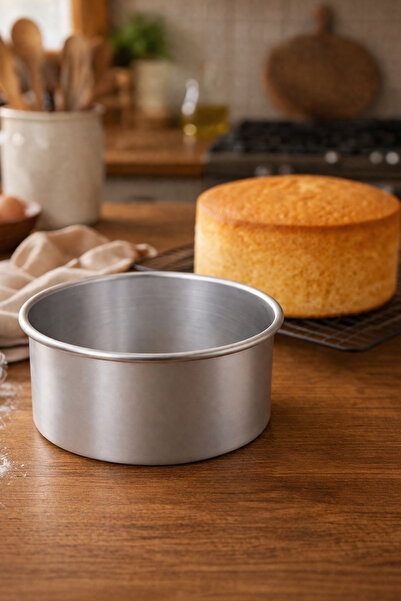 Neskuk 18.5 cm Round Cake Mold Aluminum Deep Sponge Cake Mold Professional De...