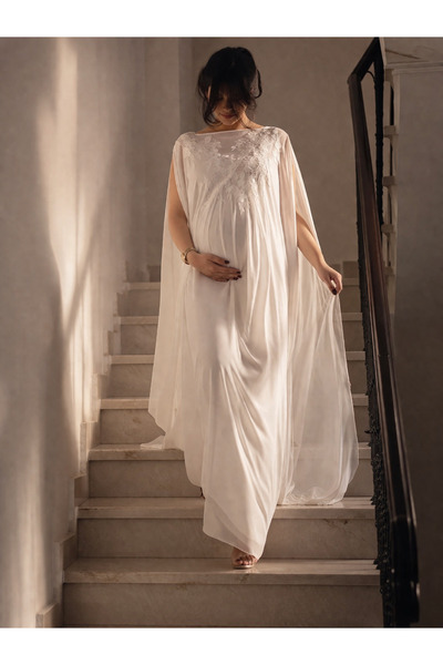 SKY dresses فستان سكري حوامل ستايل فخم