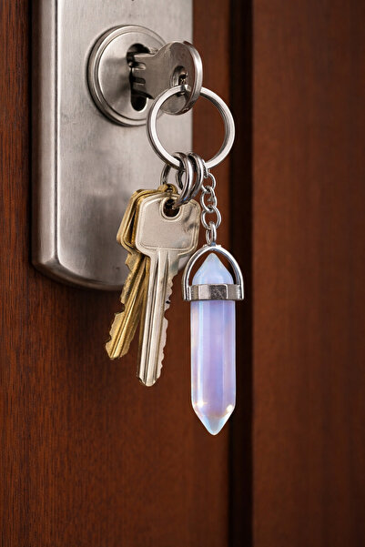 HER ŞEY NOTA www.herseynota.com Μεταλλικό μπρελόκ Unisex με άκρο από κρύσταλλ...