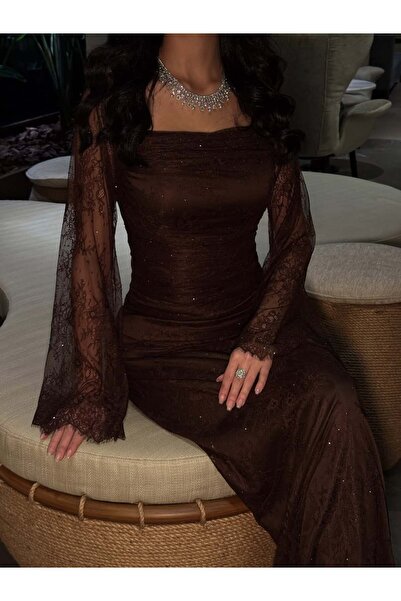 LATEANA فستان نسائي دانتيل فصوص راقي