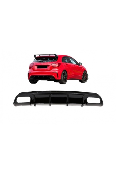 tuningset Valance Πίσω Διαχύτης Μαύρη Έκδοση κατάλληλο για Mercedes A-Class W...