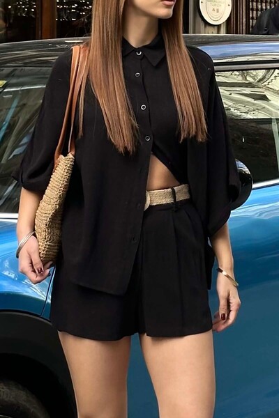 XXL BUTİK Σετ δύο τεμαχίων - Μαύρο - Σύντομο