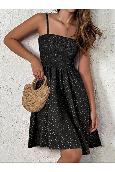 Modayakamoz Γυναικείο κοντό φόρεμα από σουπερμερσένιο ύφασμα με κορδόνια και ...