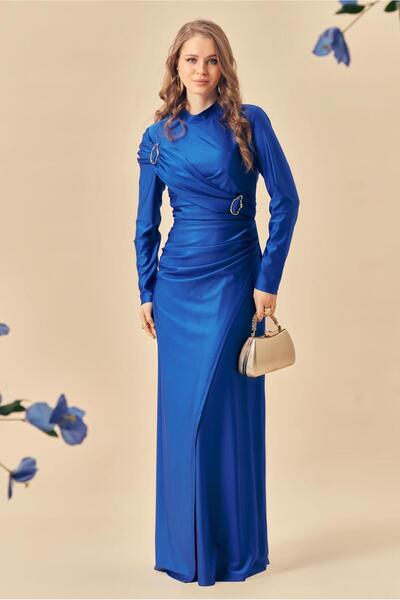 Alvina DRAPE DETAYLI SATEN ABİYE ELBİSE 50541