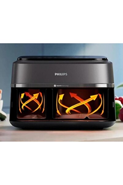 Philips Airfryer 3000 Serisi NA350/00 Çift Hazneli 9 lt Yağsız Fritöz