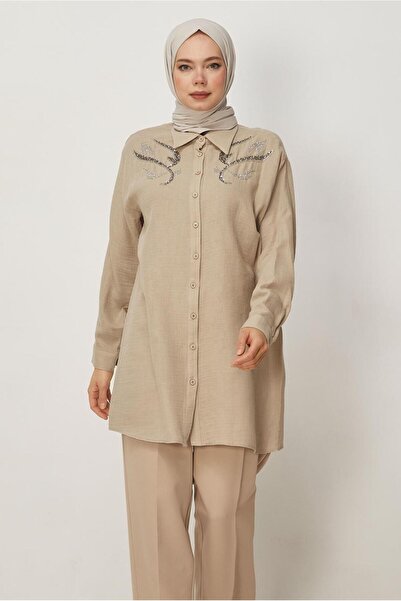 Alvina ΤΟΥΝΙΚ ΜΟΥΣΛΙΝΑΣ ΜΕ ΚΕΝΤΗΜΑ ΜΕ ΧΑΝΤΡΕΣ 45768