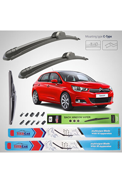 TEAMCAR Citroen C4 II (2010–2018) Επίπεδες Υαλοκαθαριστήρες |   Πλήρες Σετ – ...