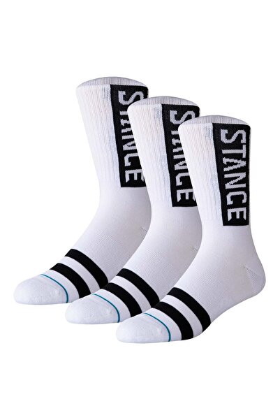 Stance Unisex Socken, 3er Pack - OG Crew, Logo, Crew Socken mit Streifen