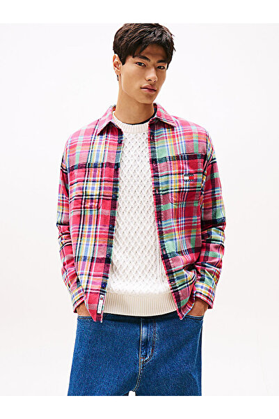 Tommy Hilfiger erkek tjm utility flannel gömlek