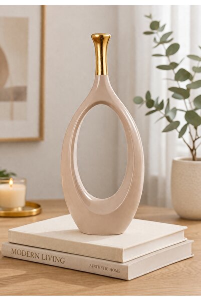 Oval Vazo Bej