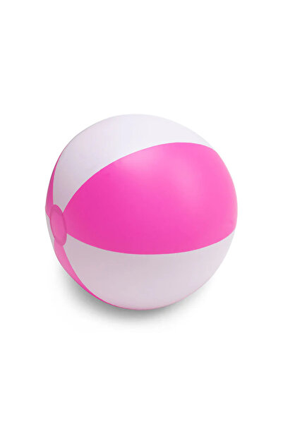 Swim Essentials Beyaz/Pembe Çizgili Plaj Topu