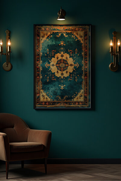 Esci Design Εθνοτικό σχέδιο με κορνίζα Vintage ζωγραφική - Ζωγραφική με σχέδι...