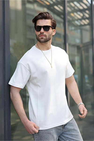 Madmext T-Shirt - Εκρού - Κανονική εφαρμογή