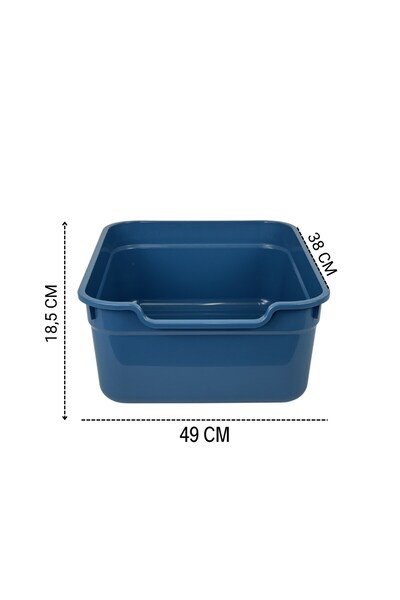 SENNEDİLERSEN Kuba Kolay Girişli ve Ergonomik Açık Kedi Tuvaleti 49x38x18 Cm