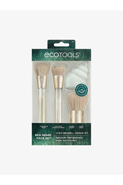 Ecotools 4-Pieces Sea Gems Face Makeup Brush and Sponge Kit Set