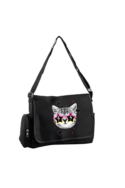 Weekeep Τσάντα Unisex με στάμπα γάτας / Τσάντα υπολογιστή για σχολικά μαθήματα