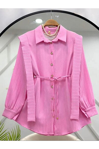 VOLT CLOTHİNG Πουκάμισο - Ροζ - Casual